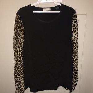 Equipment Long Sleeve tee with contrast sleeves